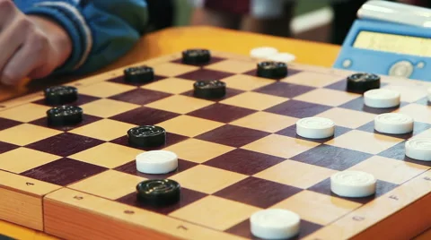 Play Of Checkers Stock Footage 60805120