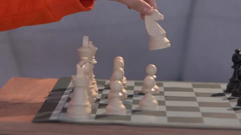To play chess. Stock Footage 165423244