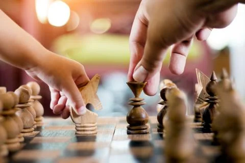 Play chess game Stock Photos