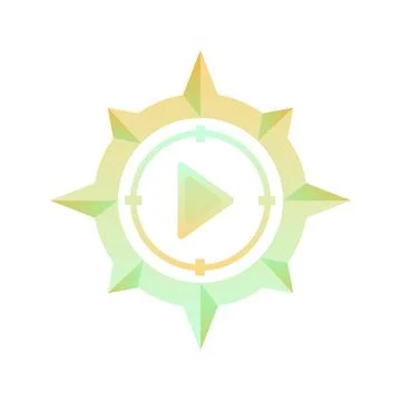 Play compass logo element design template icon Stock Illustration