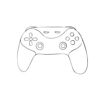 Play controller joystick console video game vector Stock Illustration
