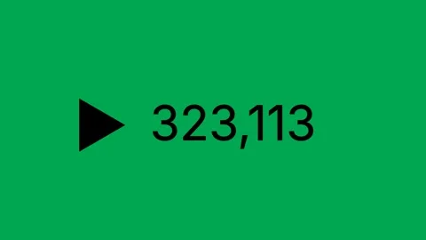 Play counting up icon animation from zero to one million on green screen. Video stock 320266914