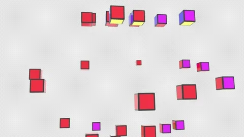 Play cube puzzle game solve icon 3d animation with alpha channel Stock Footage 303579334