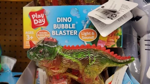 Play Day Dino Bubble Blaster with Lights and Sounds, Includes