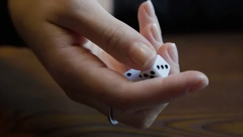 Play dice game. Concept of Gambling, the Concept of Entertainment Games Stock Footage 246733399