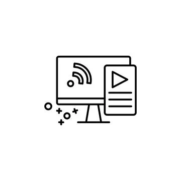 Play document computer icon. Element of quit smoking icon Illustrazione stock