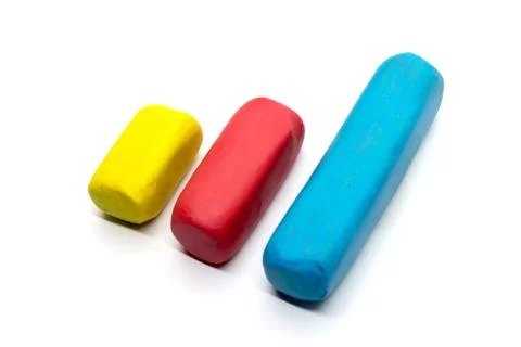 Play doh graph on white background, Business Growth concept Stock Photos