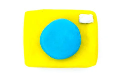 Play dough camera on white background Stock Photos
