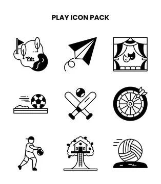 Play DuoTone Bundle Icons Pack 스톡 일러스트