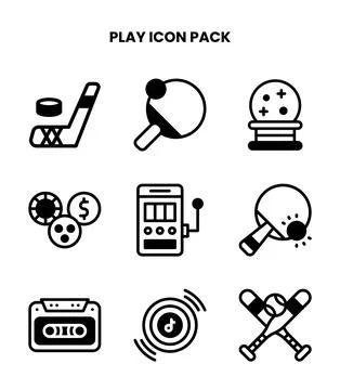 Play DuoTone Icons Pack Stock Illustration