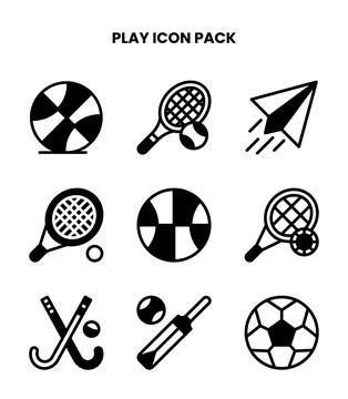 Play DuoTone Icons Pack Stock Illustration