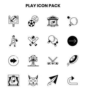 Play DuoTone Scalable Icons Pack Ilustración de archivo
