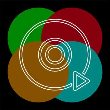 Play dvd button - media or music player Stock-Illustration