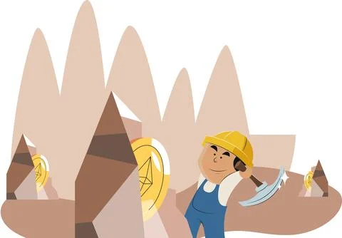 Play to earn games created on basis of blockchain project with elements of NFT Stock Illustration