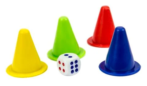 Play figures with dice Stock Photos