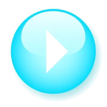 Play / forward arrow, blue button Stock Illustration