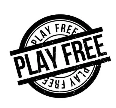 Play Free rubber stamp Stock Illustration