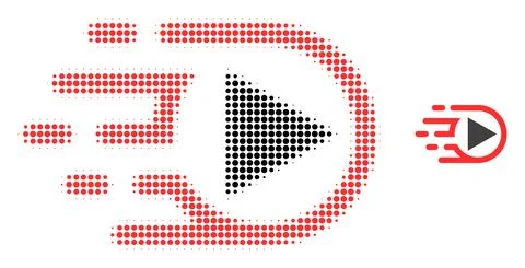 Play Function Halftone Dot Icon イラスト素材