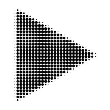Play Function Halftone Dotted Icon 스톡 일러스트