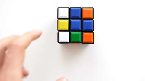 Play game during home quarantine. Cube dice dimension logic Stock Footage 126406053