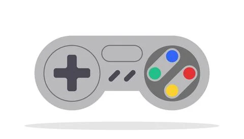 Play game vector isolated joystick icon. Gamepad computer controller sign. Illustrazione stock