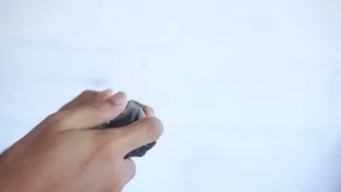 Play game with a wireless joystick Video stock 322159804