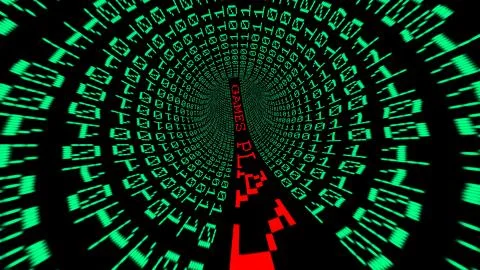 Play games data tunnel Stock Illustration