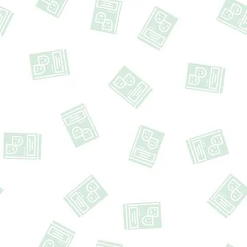 Play genre glyph seamless pattern Stock Illustration