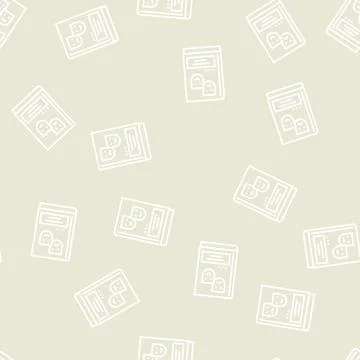 Play genre line seamless pattern Stock Illustration