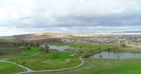 Play golf cloudy day Stock Footage 85396683