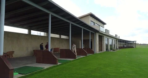 Play golf cloudy day Stock Footage 85396757