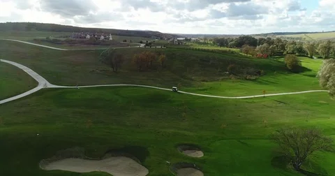 Play golf cloudy day Stock Footage 85396862