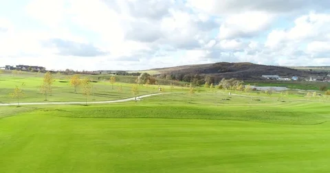 Play golf cloudy day Stock Footage 85396880