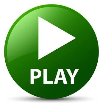 Play green round button 스톡 일러스트