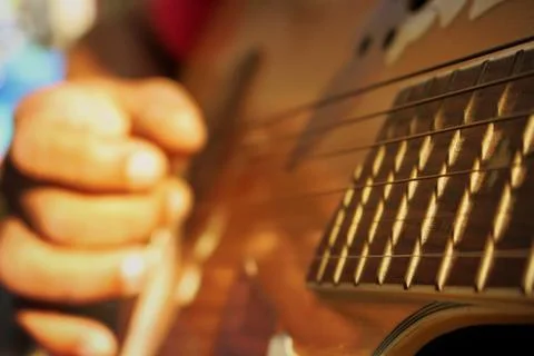 Play guitar background Stock Photos