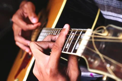 Play guitar Stock Photos