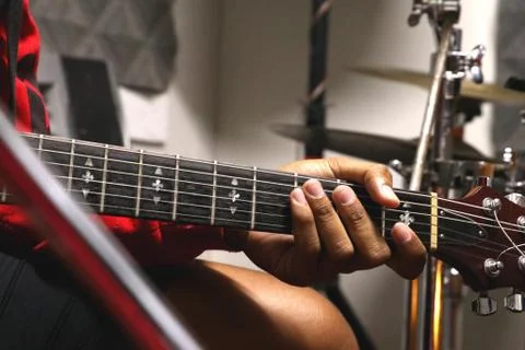 Play guitar Stock Photos