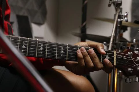 Play guitar Stock Photos
