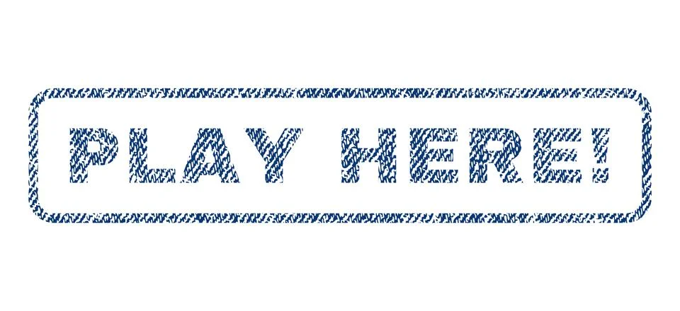 Play Here! Textile Stamp 스톡 일러스트