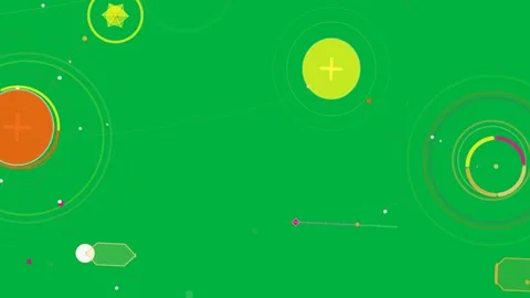 On play HUD nodes rotating and drawing connector on transparent background, Stock Footage 333907701