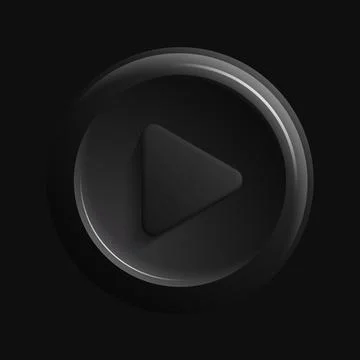 Play Icon. Black Round Element Stock Illustration