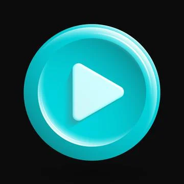 Play Icon. Blue Round Element Stock Illustration