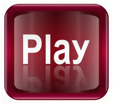Play icon dark red, isolated on white background イラスト素材
