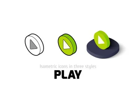 Play icon in different style Stock-Illustration
