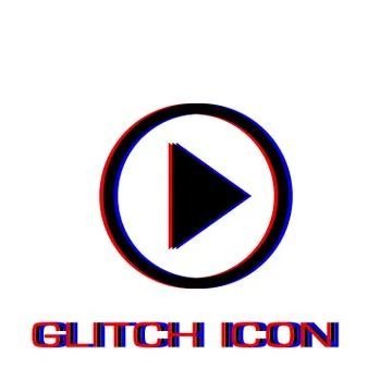 Play icon flat Stock Illustration