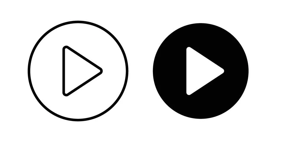 Play icon Illustration set. Vector Eps10 for apps イラスト素材