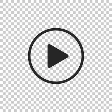 Play icon isolated on transparent background. Flat design. Vector Illustration イラスト素材