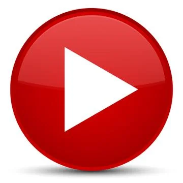 Play icon special red round button Stock Illustration