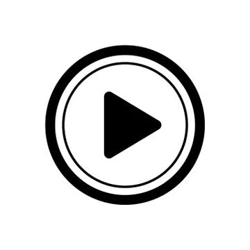 Play icon ui simple style flat illustration Stock Illustration