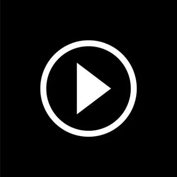 Play icon ui simple style flat illustration Stock Illustration